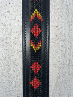 New Black Genuine Leather Chambers Beaded 32” Belt #30175 Z-29