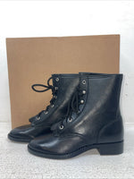New Youth Black Lace Up American West Cowboy Boots. 3120 3.5 3 1/2 D. 22-38