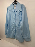 New Women’s Dickson Jenkins Blue Long Sleeve Pearl Snap Size 34 MM-100