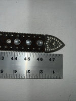 New Brown Blazin Roxx Genuine Leather Bling Belt Large #N3510002 W-14