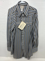 New Men’s RocketMount multicolor Stripe Long Sleeve Pearl Snap XL M-61