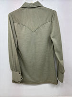 New Women’s Panhandle Slim Green Long Sleeve Half Zip Size 10 TT-92