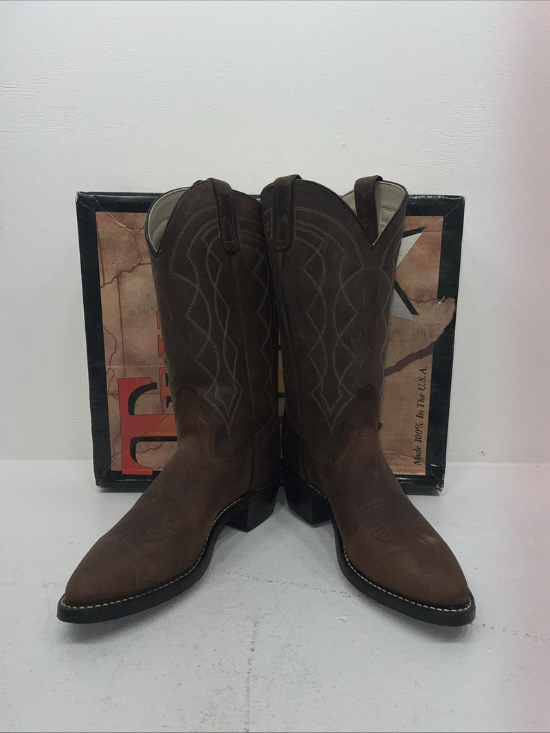 New Men’s Brown Texas Brand Cowboy Boots. 8941 10 D. 6-39