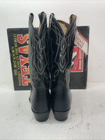 New Men’s Black Texas Brand Cowboy Boots. M 610 10 D. 7-44