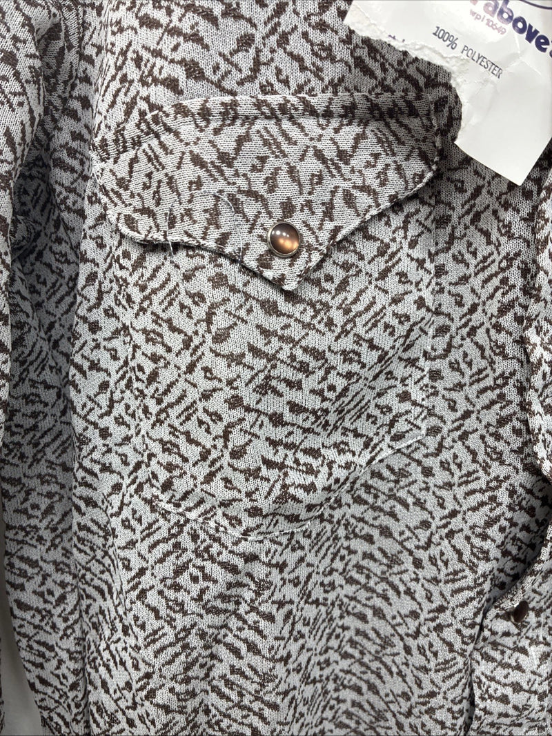 New Women’s Miller Brown Designed Long Sleeve Pearl Snap Size 15 KK-55