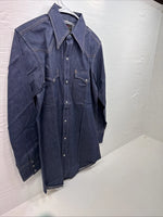 New Men’s Champion Western Jean long sleeve pearl snap small B-65