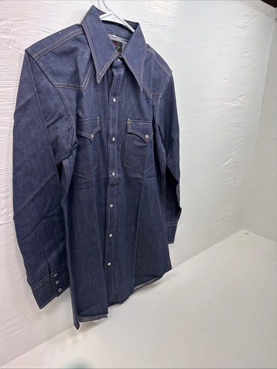New Men’s Champion Western Jean long sleeve pearl snap small B-65