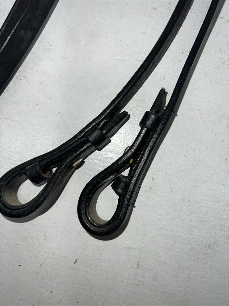 New Silver Fox Black Leather Point English Bridle #20-1189-2 W-5