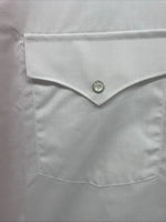 New Men’s White Horse White Short Sleeve Pearl Snap 3XL E-18