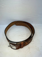 New Brown Genuine Leather Chambers Tooled 34” Belt #6412-75 Z-107