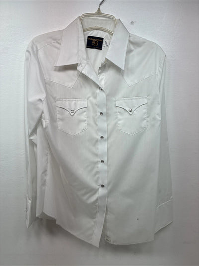 New Women’s Dickson Jenkins White Long Sleeve Pearl Snap Size 18 GG-16