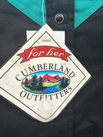 New Women’s Cumberland Black Blue Sleeveless Pearl Snap Small TT-138