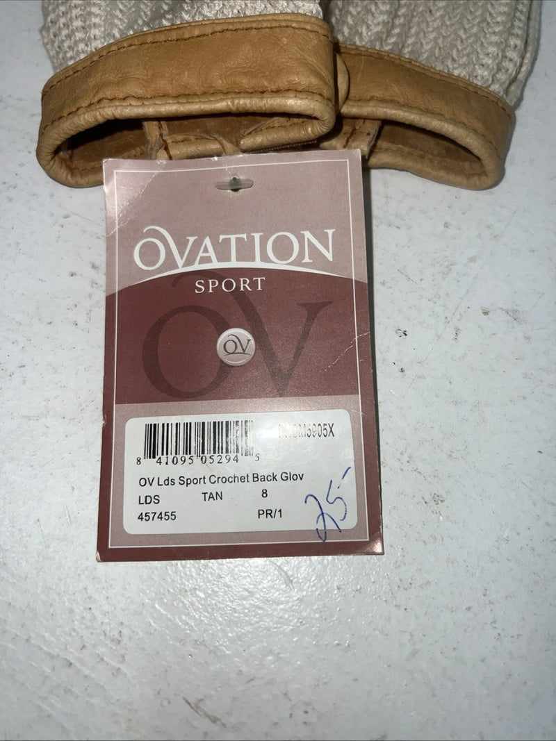 New Brown Ovation Ladies Sport Crochet Gloves #457455 DD-500