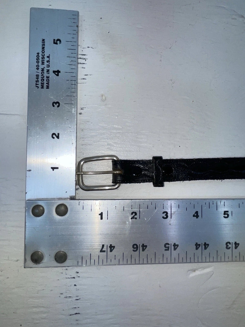 New Black Genuine Leather Beaded 30” Belt JJ-135