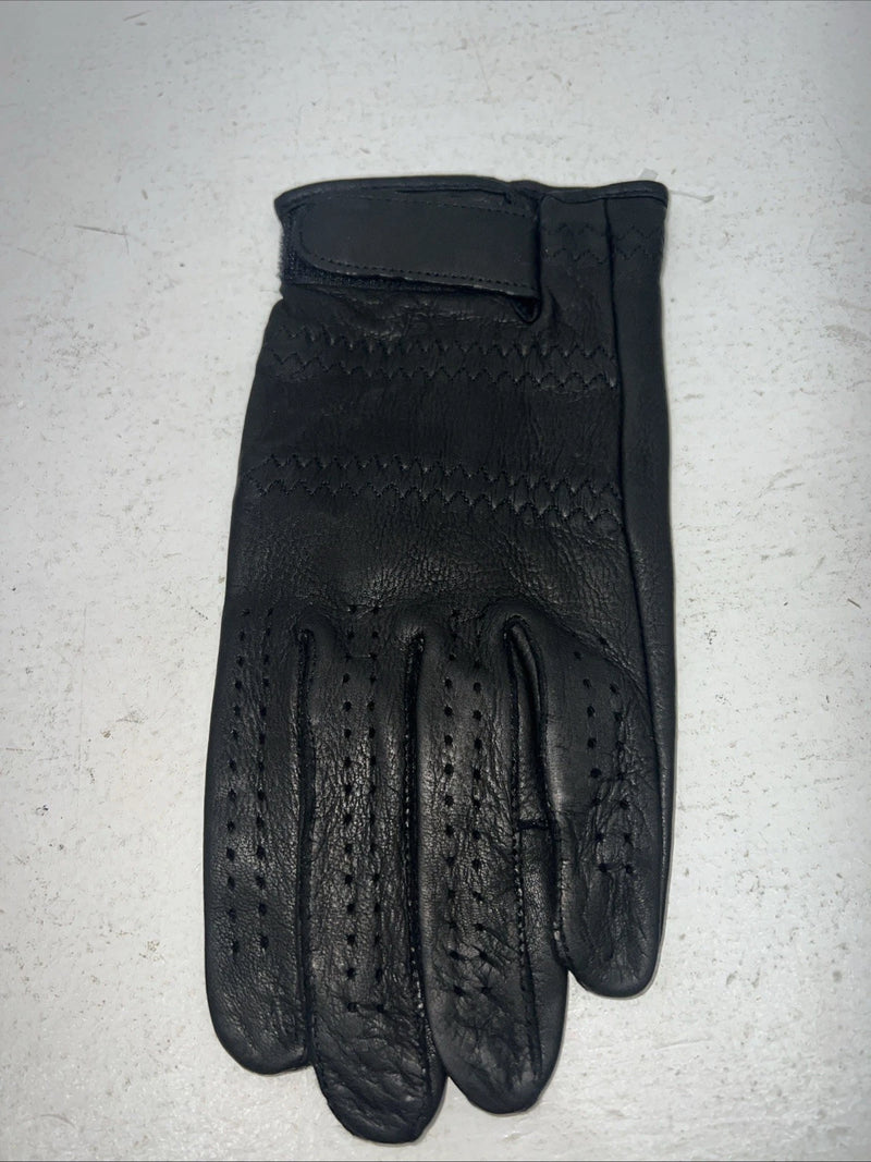 New Black Leather Tuff Mate Riding And Show Gloves Men’s Large Q-506