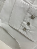 New Men’s ELY Cattleman White Black Embroidered Long Sleeve Pearl Snap XL H-65