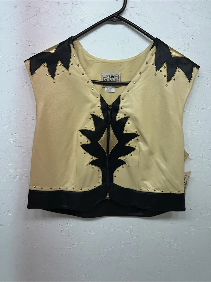 New Women’s 1849 Authentic Ranchwear Yellow Western Show Vest XL #3235 WW-71