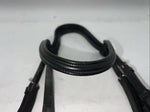 New Silver Fox Black English Snaffle Bridle BB-18 
