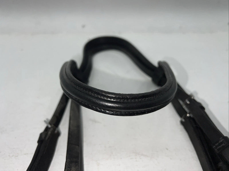 New Silver Fox Black English Snaffle Bridle BB-18 