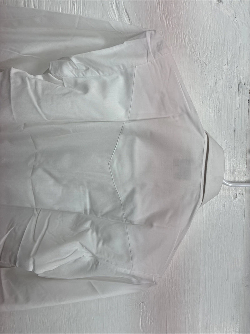 New Boys ELY Cattleman White Long Sleeve Pearl Snap Size 14 AA-41