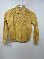 New Kids Karman Yellow Designed Long Sleeve Pearl Snap Size 10 YY-66