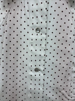 New Women’s Dickson Jenkins White Dottted Long Sleeve Pearl Snap Size 30 LL-92