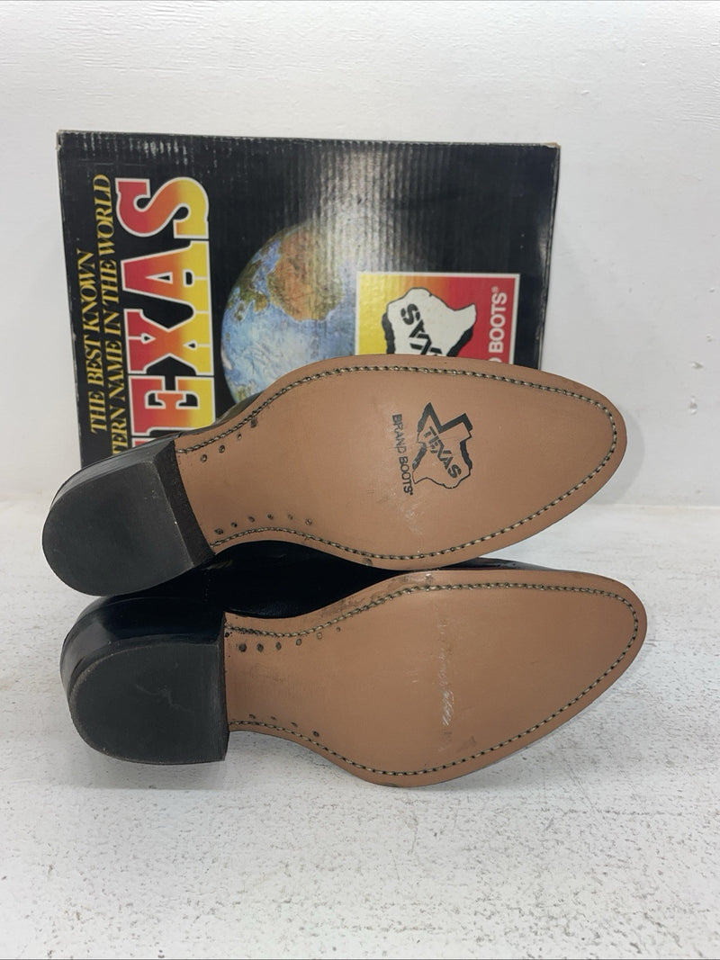 New Men’s Black Texas Brand Cowboy Boots. 7800 8.5 8 1/2 D. 3-119