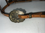 New Circle Y One Ear Leather Metal Plate Headstall #287-7107 U-37