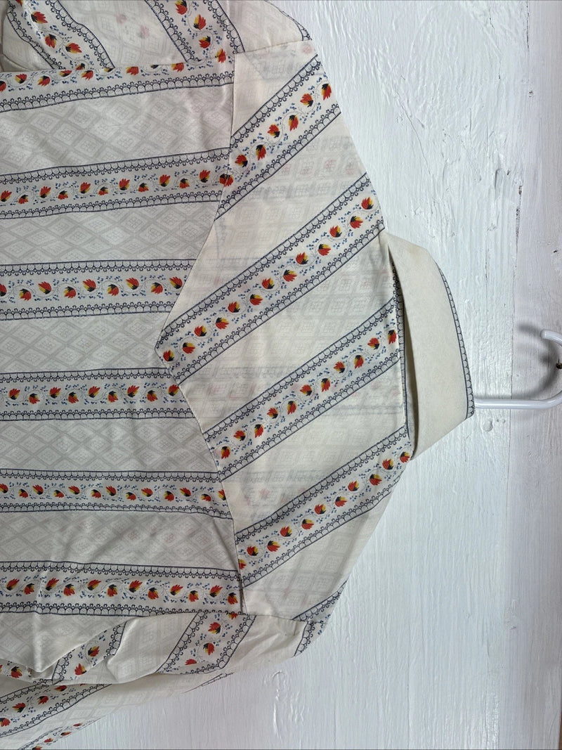 New Men’s Champion Western White Stripe Long Sleeve Pearl Snap 14.5 Small AA-95