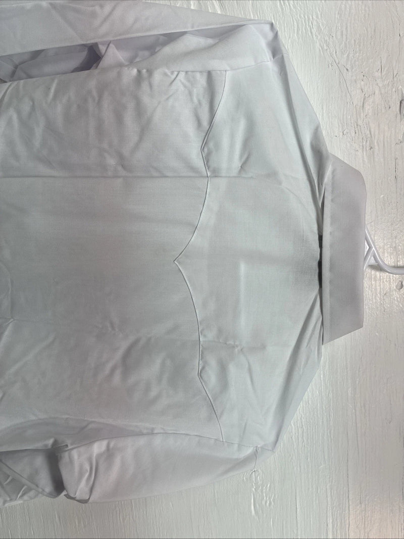 New Kids Champion Western White Long Sleeve Pearl Snap 16 Large V-29