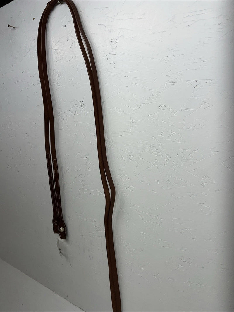 New Cowboy Pro Brown Leather 5/8” X 84” Split Reins #107AL W-6