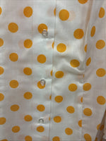 New Women’s Panhandle Slim Yellow Polkadot Long Sleeve Pearl Snap Size 35 KK-8