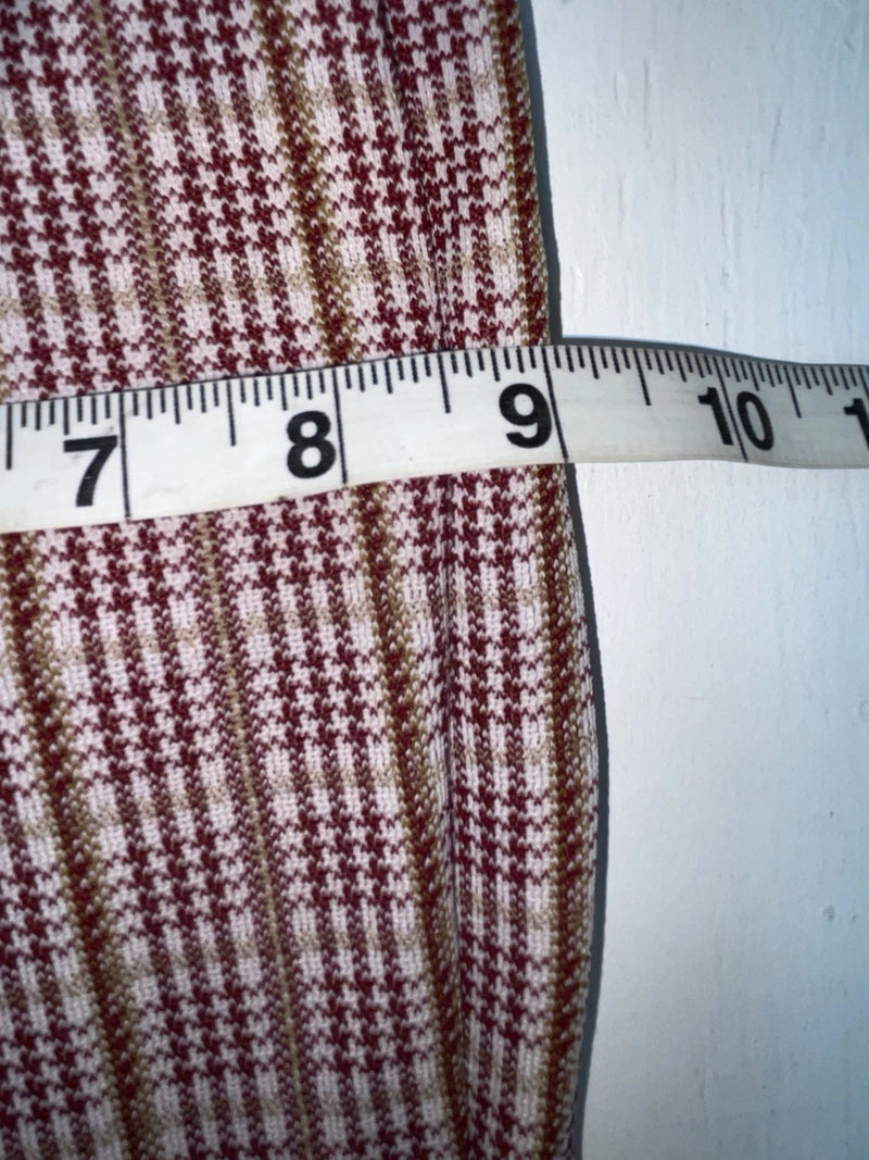 New Vintage Red Checkered Panhandle Slim Polyester Pants #8072 VV-107