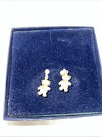 New Women’s Montana Silversmiths Silver Gold Teddy Bear Earrings. ER227 A-39