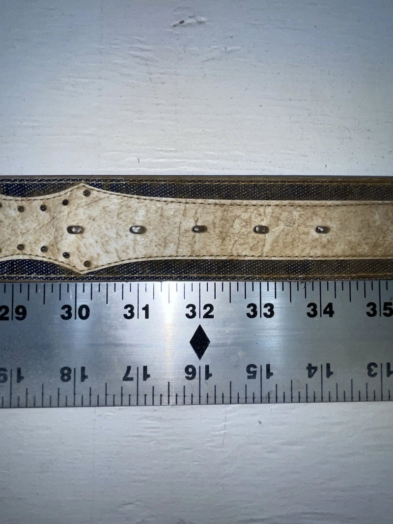 New Blue Genuine Leather 32” Belt #7330 JJ-148