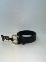 New Black Genuine Leather Chambers Tooled 50” Belt #7059 NN-124