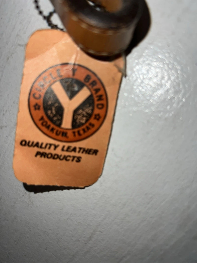 New Circle Y One Ear Leather Metal Plate Headstall #287-7107 U-37