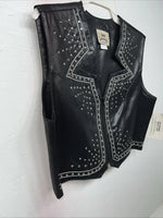 New Women’s 1849 Authentic Ranchwear Black Western Show Vest Medium WW-74