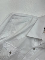 New Boys ELY Cattleman White Long Sleeve Pearl Snap Size 16 KK-46
