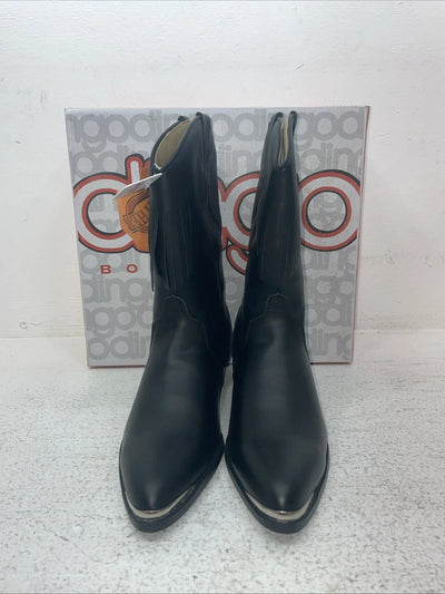 New Youth Black With Fringe Dingo Cowboy Boots. C 3220 6 D. 2-137