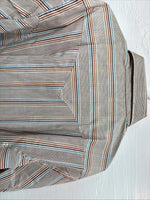 New Men’s Tem Tex Multiple Color Stripe Long Sleeve Pearl Snap XL J-45