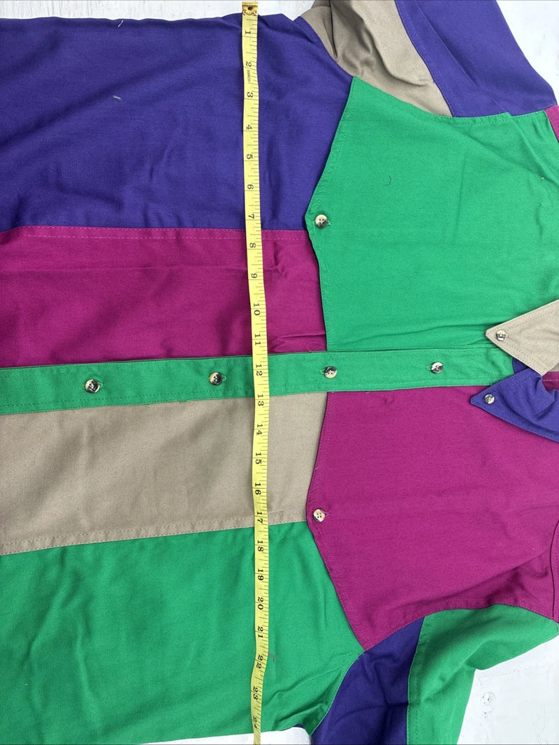 New Men’s San Angelo Multicolor Long Sleeve Button Up Large CC-27