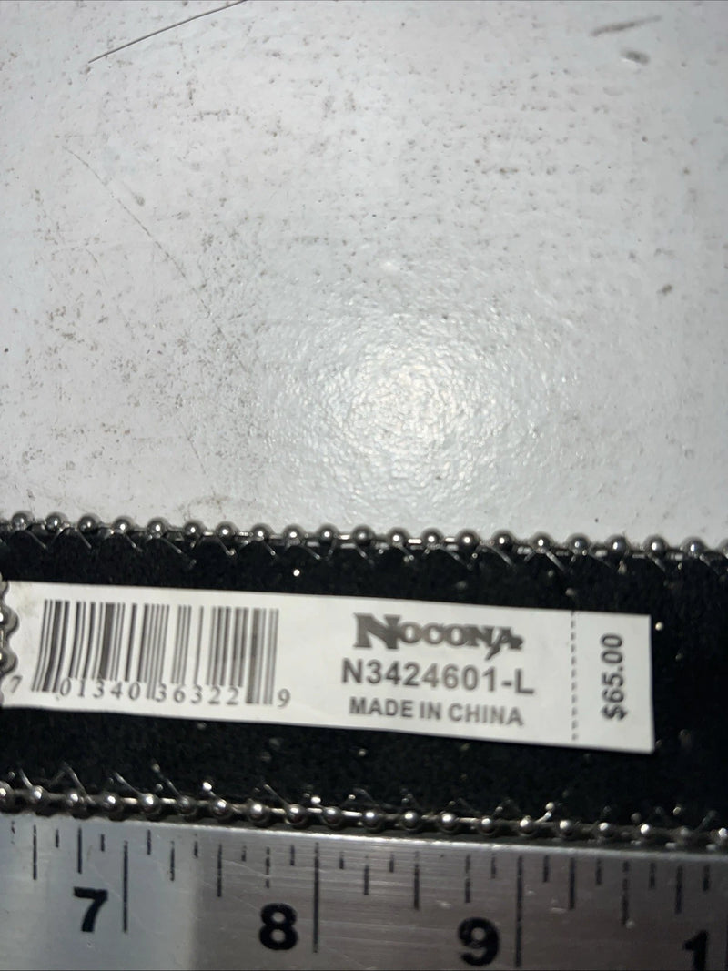 New Black Nocona Genuine Leather Bling Belt Large #N3424601 W-15