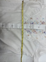New Women’s American Rodeo White Embroidered Long Sleeve Pearl Snap 14 YY-133