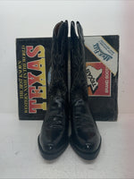 New Men’s Black Texas Brand Cowboy Boots. 1200 9.5 9 1/2 D. 6-110