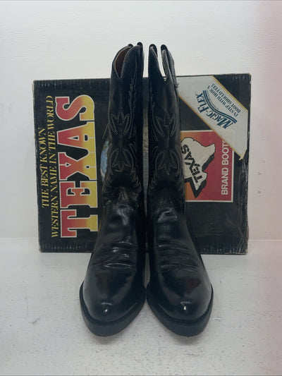 New Men’s Black Texas Brand Cowboy Boots. 1200 9.5 9 1/2 D. 6-110