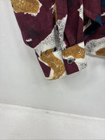 New Women’s Cowboy Threads Multicolor Design Long Sleeve Button Up Small MM-69