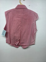 New Women’s Cowboy Threads Pink Sleeveless Button Up Size Small TT-85