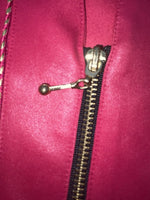 New Women’s Pink 1849 Cut Off Zip Up Vest S #77372 3B-64