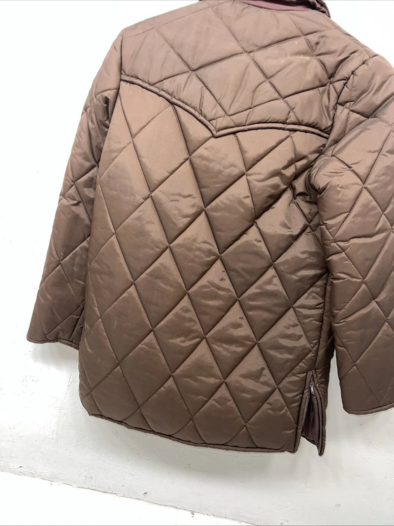 New Women Brown Western Fashion Puffer Jacket 14 RR-34